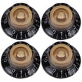 thumbnail image 1 of Guitare Électrique Boutons de Chapeau de Basse, Bouton de Contrôle de Tonalité Transparent Boutons de Volume de Guitare Exécution Exquise Accessoires d'Instrument de Musique pour Basse pour Guitare Rouge avec Noir, 1 of 8