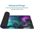 thumbnail image 2 of Cool Galaxy Nebula Purple Black Mouse Pad Large Extended NonSlip Rubber Base Mousepad (11.8" x 31.5"), Stitched Edges, Perfect for Gaming PC Desktop, SpaceThemed, 2 of 6