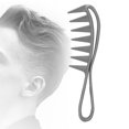 thumbnail image 4 of Wide Tooth Comb, Ergonomic Handle Hair Comb Anti-Static Smaller Friction  For Comb Hair For Barber Black,Gray, 4 of 8