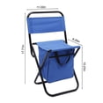 thumbnail image 3 of Yhmxh Camping Essentials Camping Gear Fishing Chair With Storage Bag ,Outdoor Folding Chair Compact Fishing Stool Portable Camping Stool Backpack Chair With Cloth For Beach/Outing /Family, 3 of 8