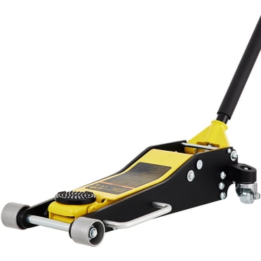 KFFKFF Floor Jack, 3 Ton Ground Elevator, Hybrid of Aluminum and Steel, Twin Pistons for Rapid Elevation, Ground Lift Height Span 3-6/11"-19-11/16"