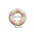 thumbnail image 3 of pitrice Children Inflatable Swimming Pool Buoyancy Rings Water Boating Rowing Practicing Aid Circle for Indoor Gym Seaside Party Pink Stripe Size 100 with Handle, 3 of 6