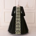 thumbnail image 2 of MKOSPLRT Robe Formelle à Manches Longues pour Filles 4-8 Ans Élégante Robe Brodée Robes Maxi pour Célébrations Culturelles Tenue de Fête, 2 of 4