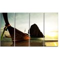 thumbnail image 2 of Tropical Beach with Huge Boat - Seashore Canvas Art Print, 2 of 3