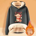 thumbnail image 2 of WEAIXIMIUNG Sweat à Capuche pour Femmes Imprimé Vintage de Noël à Manches Longues, 2 of 4