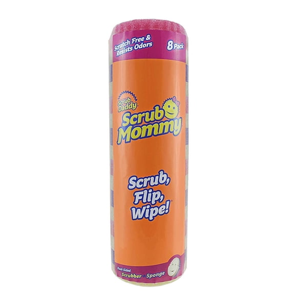 Scrub Daddy - Exfoliant Double Face pour Maman avec Éponge - Ne Raye Pas et Résiste aux Odeurs - 8 Unités