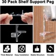 thumbnail image 4 of MesaSe Clear Plastic Locking Shelf Support Pegs  Fits 5/16” Diameter Hole  5/8” Shelf  30 Pack, 4 of 6