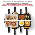 thumbnail image 3 of Starfrit Gril Raclette de Fête pour 8 Personnes - Aluminium Moulé sous Pression 2-en-1 et Pierre de Cuisson - Gril/plaque de Cuisson Réversible - Température Réglable - 8 Spatules et Moule Antiadhésifs, 3 of 7