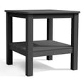thumbnail image 1 of Adirondack Table Outdoor Side Table 18-inch Double Deck Square HIPS End Table Storage Rack Save Space, 1 of 7
