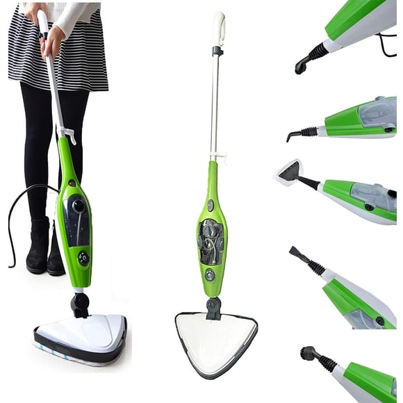 SURJDE Electric Cleaner Floor Hot Steam Mop 10-in-1 Cleaner for Hardwood, Tile, Laminate Floors, Glass, Fabric, Metal, Carpet, Power Washer Hand Steamer with 3.5m Long Power Cord & 10 Access