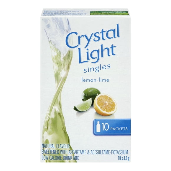 Crystal Light Singles, Lemon Lime, Powders 10X3.6G
