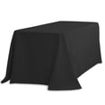 thumbnail image 1 of LinenTablecloth Nappe Rectangulaire en Polyester de 90 x 132 Pouces avec Coins Arrondis Noir, 1 of 5