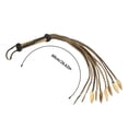thumbnail image 2 of Handwoven Leather O' Nine Tails Whip for Horse Training | 60cm Length with Leaf Tail | Durable Hangable Whip | Accessory, 2 of 3