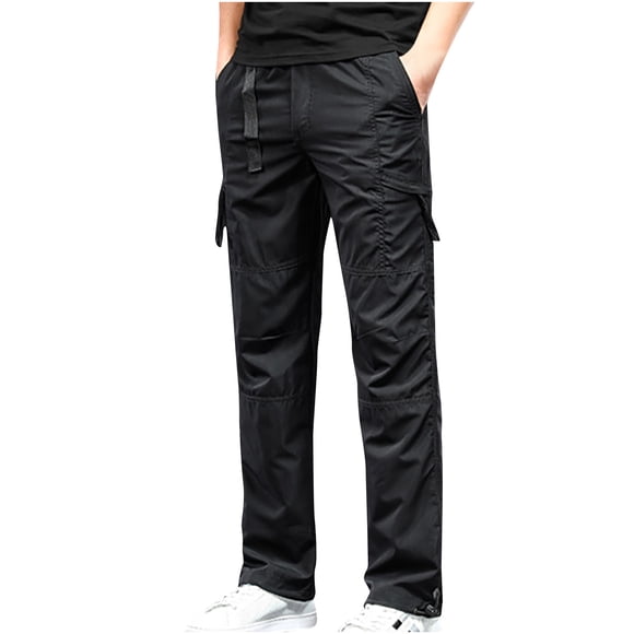 cllios Clearance Outlet Men's Cargo Pants Big and Tall Multi Pockets Pants Outdoor Military Trousers Durable Workwear Cargo Pants