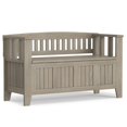 thumbnail image 1 of Simpli Home Acadian Wood 48" Transitional Entryway Bench in Gray, 1 of 8