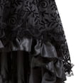 thumbnail image 4 of Women‘s Halloween Retro Solid Color Irregular Elastic Skirt Lace Trim Cocktail Swing Skirt, 4 of 4
