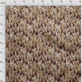thumbnail image 4 of oneOone Tissu Polyester Spandex Marron Abstrait pour Robe Tissu Imprimé au Mètre 56 Pouces de Large, 4 of 4