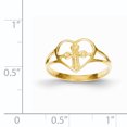 thumbnail image 2 of 14K Yellow Gold Cross in Heart Ring, 2 of 2