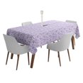 thumbnail image 1 of Vargottam Indoor/OutdoorTablecloth58x82 Inch RectangleTablecloth with Umbrella Hole and Zip- Waterproof PatioTableCloths- TableCovers for Backyard RectangularTable- Dusty Purple2, 1 of 5
