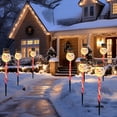 thumbnail image 4 of PEONAVET Holiday Solar Lights LED Christmas Solar Lights Santa Sleigh Snowman Gift Box Modeling Warm Color Mode Solar Ground Lights Holiday Outdoor Garden Patio Decoration One Tow Five, 4 of 8