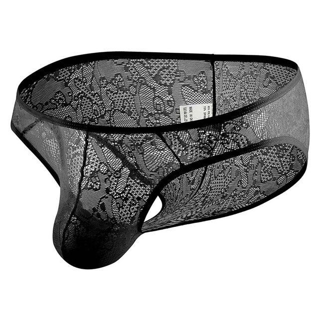 Fridja Men Casual Fashion Solid Charming Cutout Open File Ice Silk Briefs Comfort Flex Fit Underpants