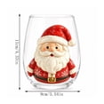 thumbnail image 3 of CQCYD Christmas Glass, 15oz/420ml Cute Christmas Collection Commemorative Drinking Glass, Large Capacity 2D Holiday Glassware for Dining Table Party Decor Christmas Gift for Family Friends, 3 of 8