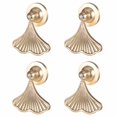 thumbnail image 1 of Transemion 4pcs Zinc Alloy Ginkgo Leaf Shape Knob Handle For Furniture Easy Installation Easy To Instal, 1 of 6