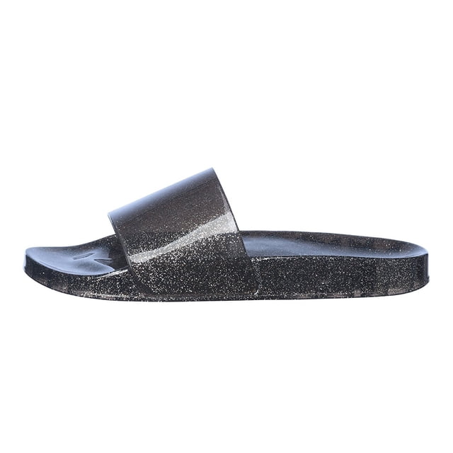Roxoni Women's Summer Flip Flop Open Toe Jelly Glitter Slide Sandal Slippers