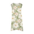 thumbnail image 5 of PMVFHDE Robe Florale Printemps Été pour Filles / Col Rond Sans Manches Tenue Décontractée / Tenue de Fête Légère pour Tout-Petits à Préadolescents 1reen, 7-8, 5 of 5