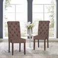 thumbnail image 1 of MALOL Tufted Upholstered Wooden Dining Chairs with High Back (Set Of 2), 1 of 6