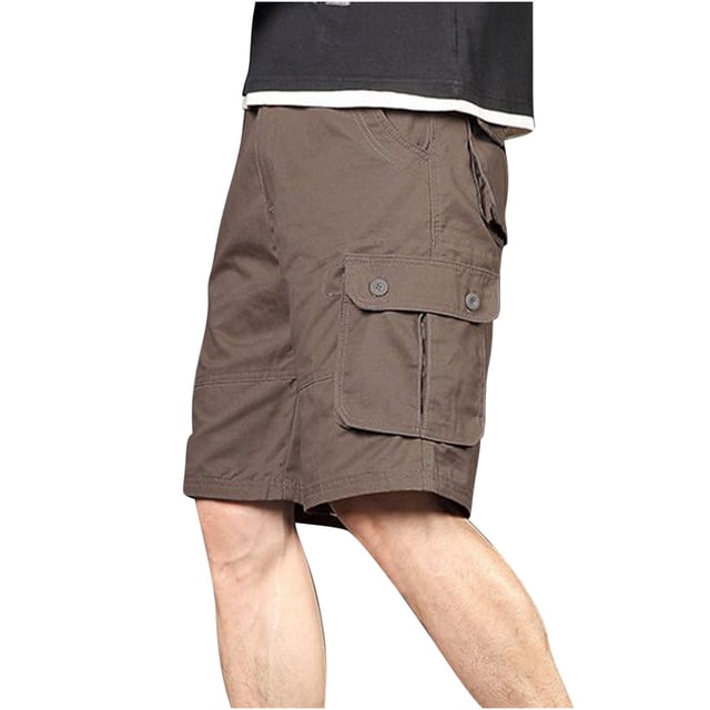 Shorts Cargo pour Hommes Coupe Décontractée Légers Courts Extérieur Multi-Poches Coton Travail Décontracté Randonnée Shorts pour Hommes