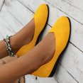 thumbnail image 2 of B91xZ Mocassins Confortables pour Femmes Chaussures Bateau, Jaune 8, 2 of 5