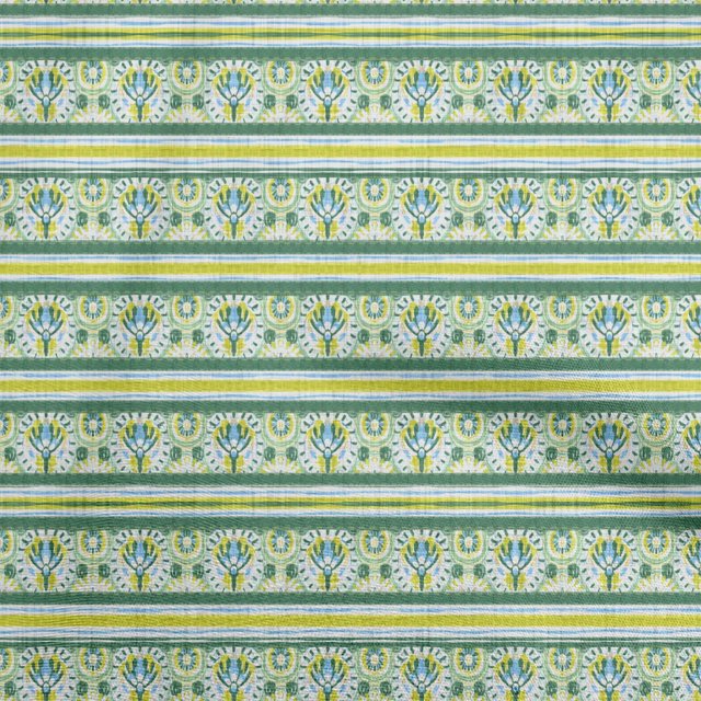 oneOone Georgette Viscose Light Green Fabric Asian Ornamental Tile Sewing Craft Projects Fabric Prints By Yard 42 Inch Wide