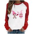 thumbnail image 1 of Hauts Grande Taille pour Femmes Automne Hiver Col Rond Tempérament Décontracté Manches Raglan T-shirt Décontracté Ample Haut Hauts pour Femmes en Liquidation, 1 of 3