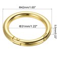 thumbnail image 2 of Unique Bargains Gold Round Zinc Alloy Spring Gate O Ring Snap Clip Buckle (10 Pack), 2 of 5