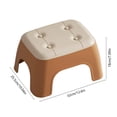 thumbnail image 2 of SIYTUAU Orange Home Plastic Small Square Stool With Stackable Structure And Non Slip Foot Pads For Living Room Bathroom 12.6 X 10 X 7.1 Inches Orange, 2 of 6