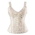 thumbnail image 4 of DuoJiaJ Fishbone Corset Strap Vest Embroidered Jacquard Shapewear, 4 of 4