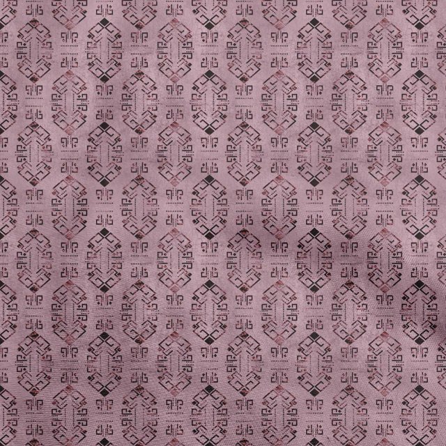 oneOone Velvet Mauve Fabric Abstract Sewing Material Print Fabric By The Yard 58 Inch Wide