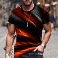 thumbnail image 2 of Into the Am Chemises Hommes Décontracté Col Rond Impression Numérique 3D Chandail Entraînement Physique Sport Manches Courtes T-Shirt Blouse, 2 of 9