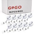 thumbnail image 1 of GOGO 50 Pcs Moulinet Rétractable pour Badge Porte-Étiquette de Nom Pince de Clé Moulinet-Blanc Uni-50 Pcs, 1 of 8