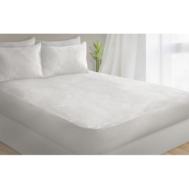 Safdie & Co. Mattress Protector T Bamboo Jacquard White