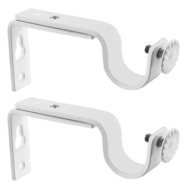 MasteelfCA WINOMO 2PCS 18-22mm Adjustable Curtain Holder Curtain Drapery Rod Bracket (White)