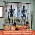 thumbnail image 2 of Amdohai 40x82 Inch Halloweens Black Lace Window Door Curtain, Spooky Skeleton Spider, 2 of 7