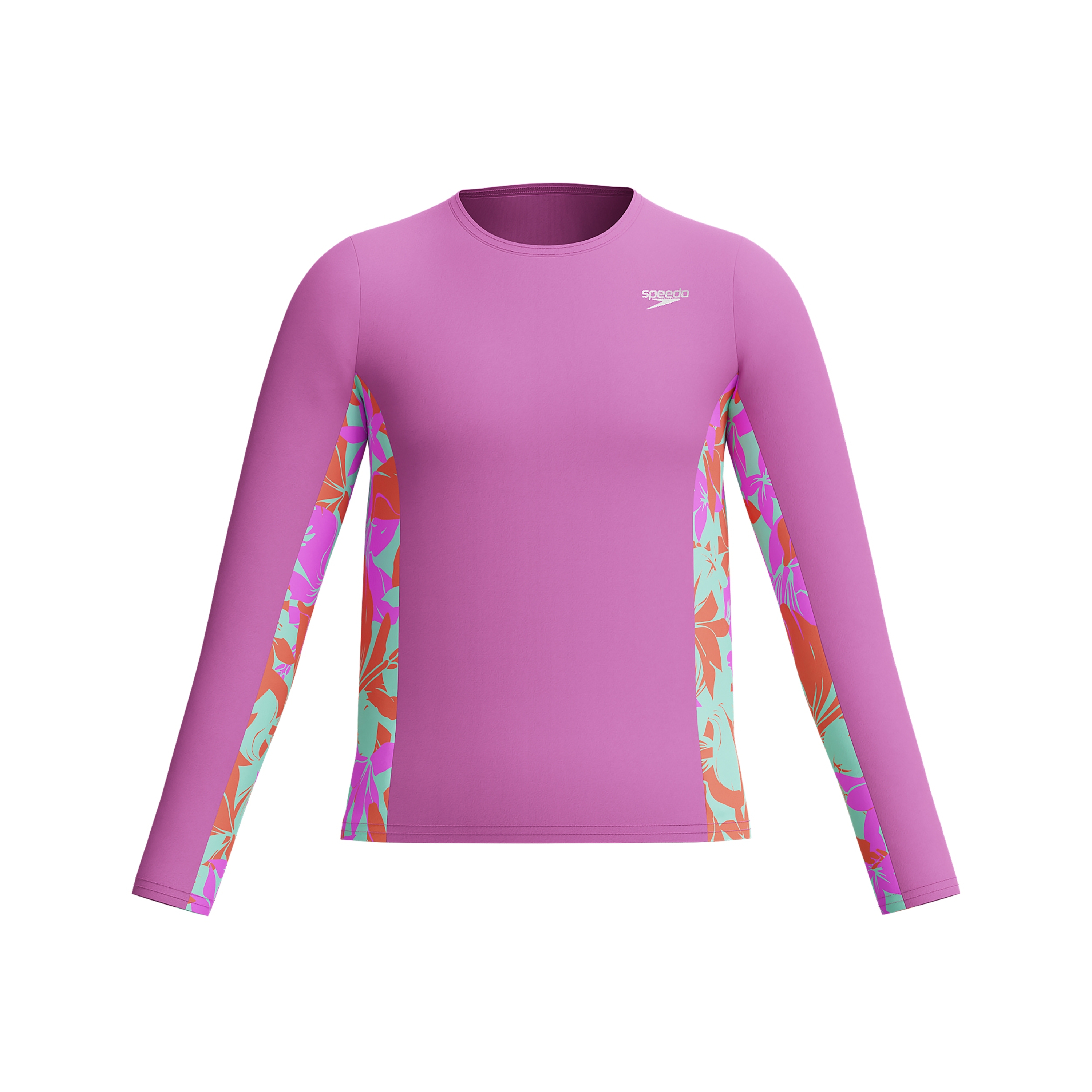 Speedo Girl's UV Protection Short Sleeve Rashguard Set - Scuba Blue, Size 5