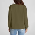 thumbnail image 4 of Chandail en Molleton Ultra Doux Texturé pour Femmes Col Rond Manches Longues Tuniques Blouses avec Poches Confort Décontracté Athlétique Chandail Blouses Tenues Automne Hiver, 4 of 7