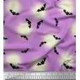 thumbnail image 1 of Soimoi Rayon Fabric Moon & Bat Halloween Fabric Prints by Yard 56 Inch Wide, 1 of 3