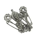 thumbnail image 2 of lionlar Lot de 2-3 10 Pcs Épingles Hijab Filigranes Ajourées Fleur Cœur Bricolage Broche Bijoux Noir 2 Pcs, 2 of 8