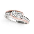 thumbnail image 1 of Two Stone Diamond Ring in 14k White And Rose Gold (3/4 cttw) Size 7, 1 of 4