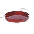 thumbnail image 3 of Round Serving Tray With Handle (Red), 3 of 3