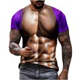 thumbnail image 2 of Mefallenssiah T-Shirt Homme & Grand Homme Entretien Facile Décontracté Imprimé Muscle Tee Graphique Tee Extérieur Quotidien Vacances Manches Courtes Col Rond Printemps Été Vêtements, 2 of 6